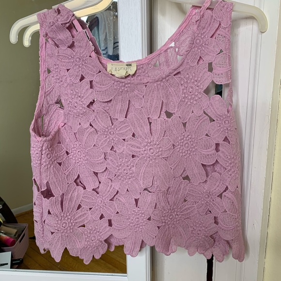 Tops - Lilac sheer tank